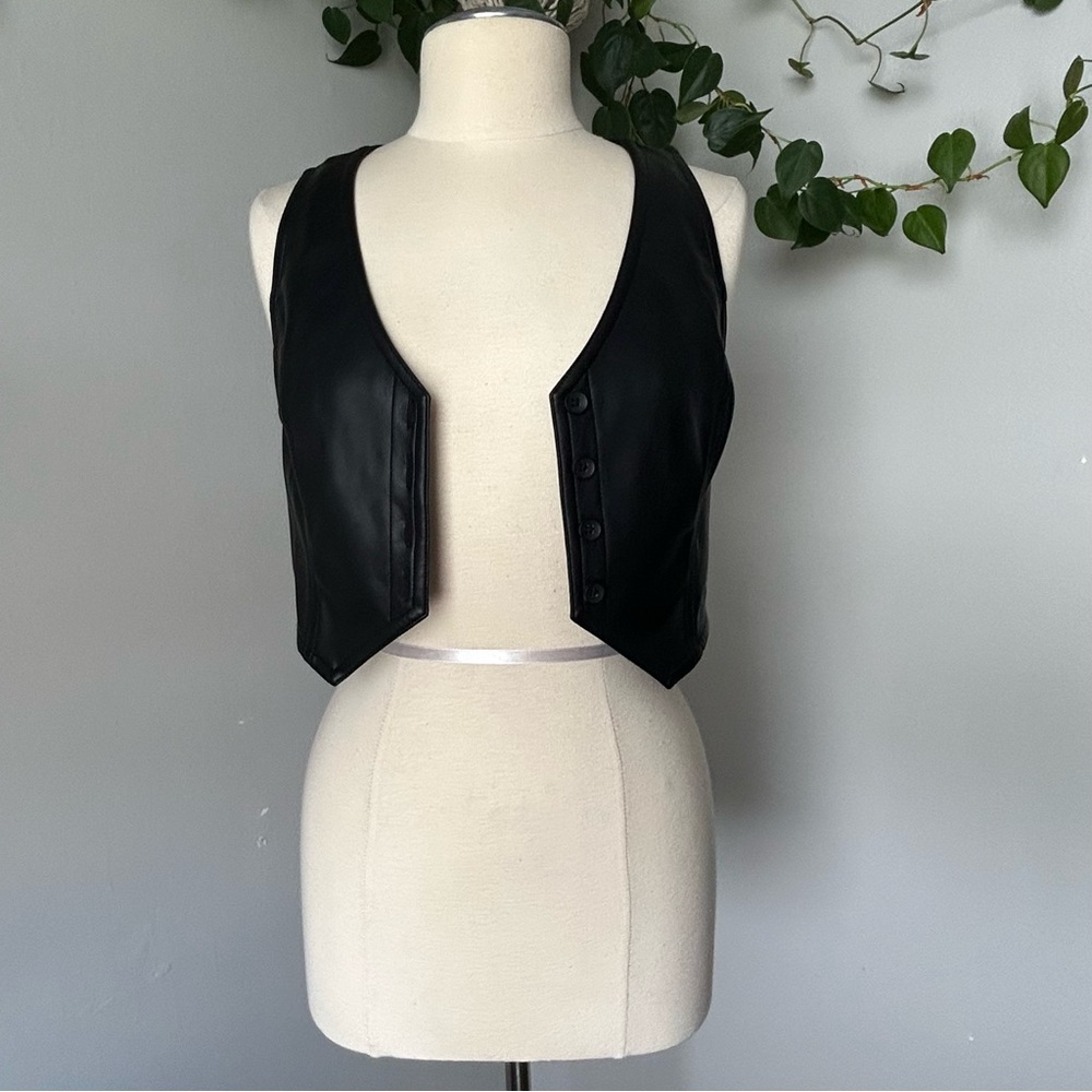 Black Leather Vest